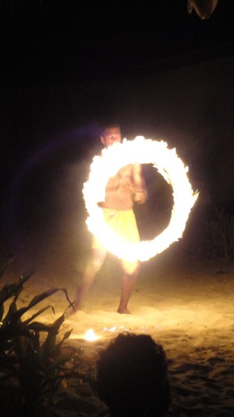 Fire dancing in Fiji