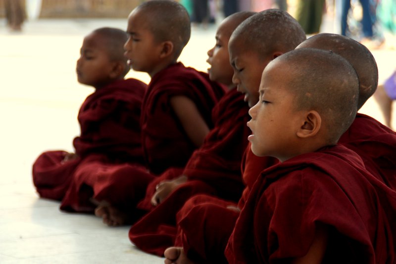 Young Monks at Shwedagon Paya