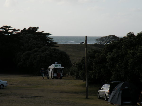 Ocean view camping