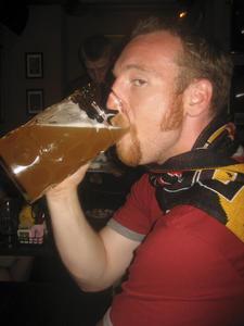 Thats how a man drinks his beer