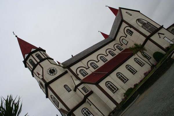 church in Puerto Varas - a replica of Marienkirche in Schwarzwald, Germany