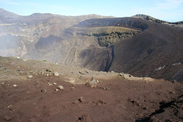 nearing the crater
