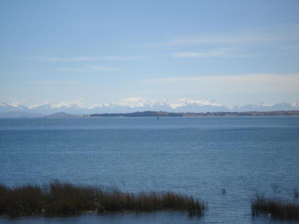 Lake Titicaca, as taken from the bus.