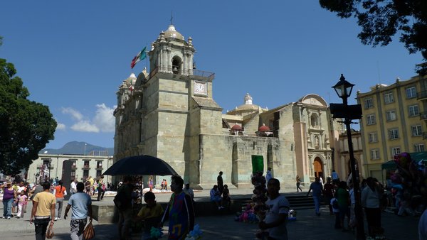 cathedral from Oaxaca zocalo