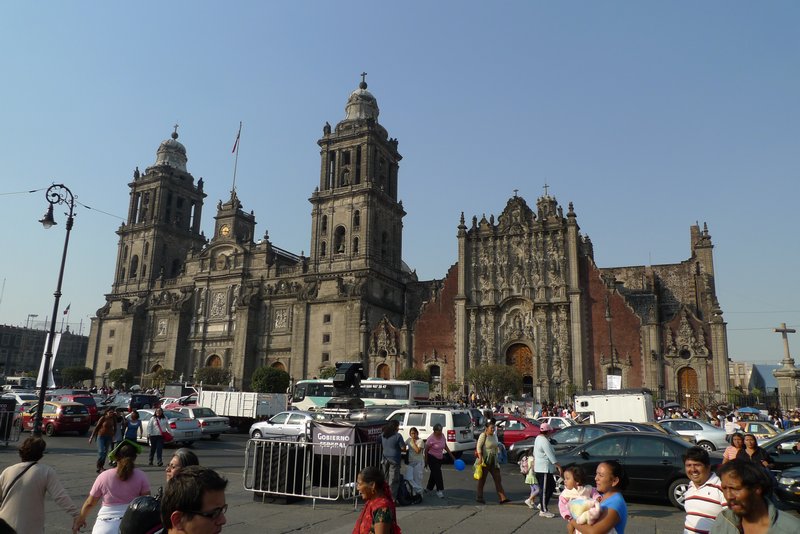 cathedral in main zocalo, Mexico City