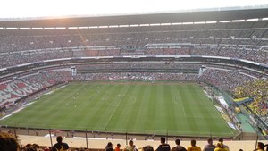 the Azteca Stadium
