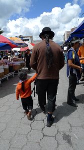 Ecuadorian people in Otavalo market