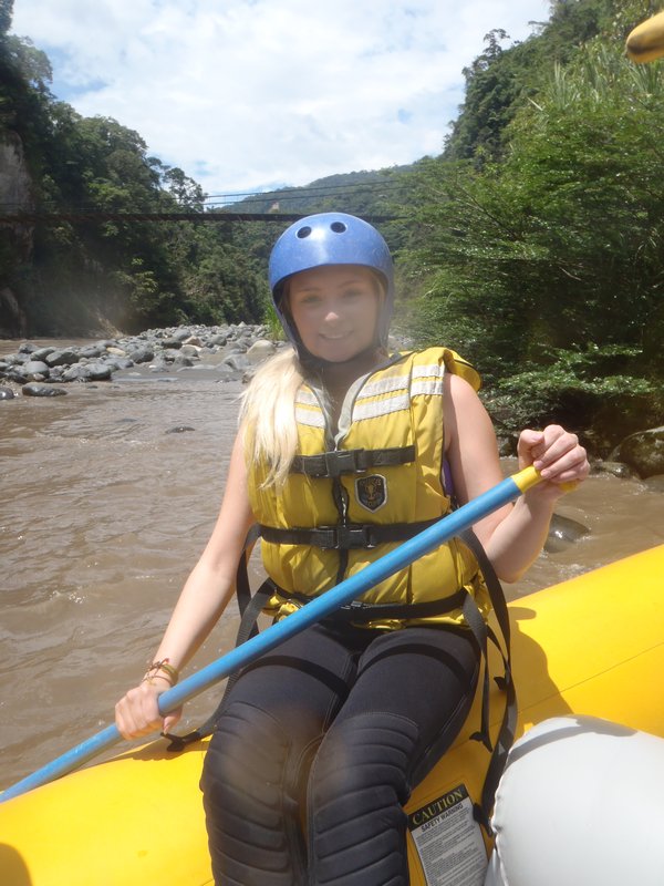Katie on the raft