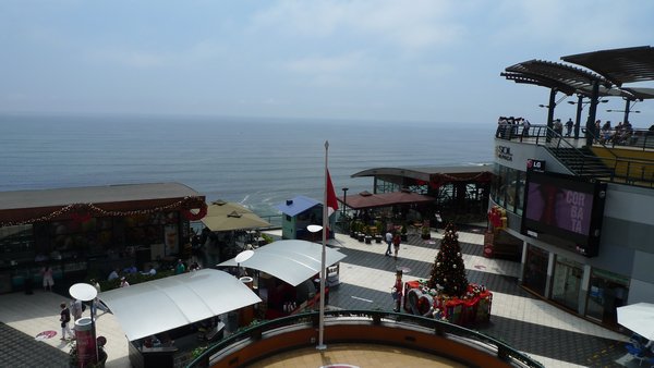 shopping centre overlooking the sea