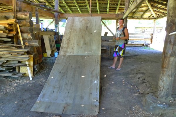a ramp at the campsite