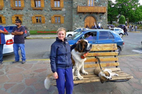 Kate and St Bernards in Bariloche