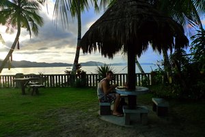 Luke having a beer at Summer Homes