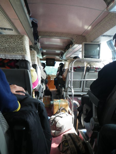 inside the bus