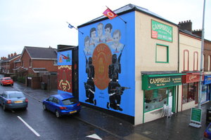 One of the many murals in Belfast