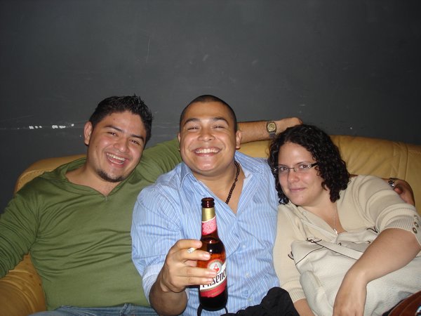 A friend of the group, Carlos, and Clau
