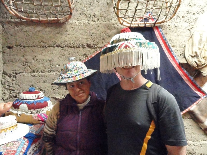 Wearing the hat, village in Colca Canyon