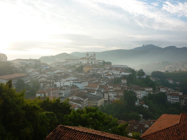 Early morning view over Ouro Preto