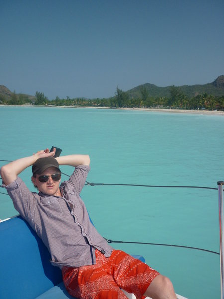 Relaxing on the Catamaran