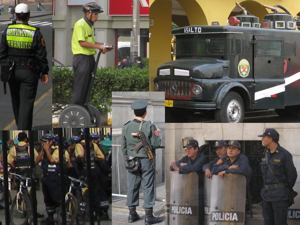 Polizei in Lima in all ihren Variationen