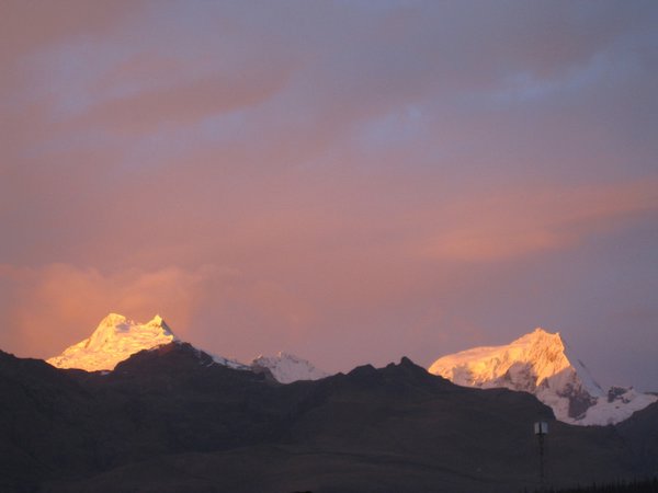 Cordillera Blanca im Abendlicht