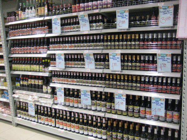 Massive Fijian supermarket soy sauce selection...