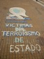 Floor graffitti in Plaza De Mayo