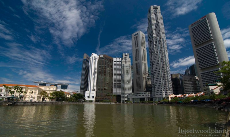The big buildings of Singapore.