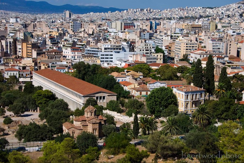 Ancient agora and Athens