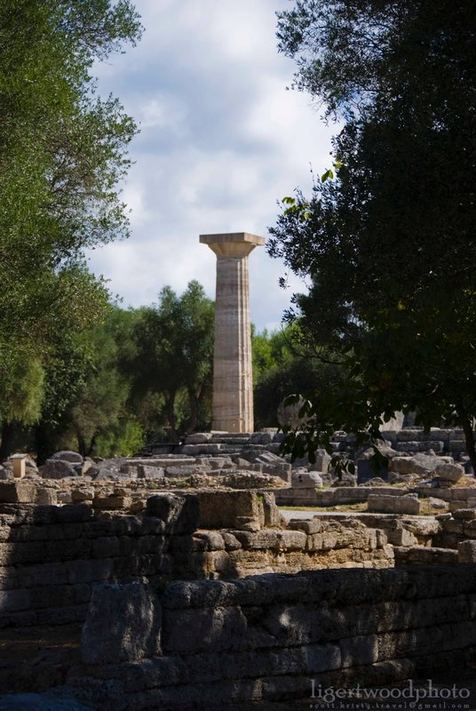 The only remaining pillar of the temple of Zeus