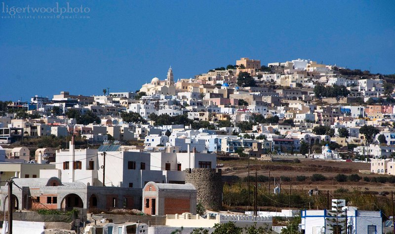 Town of Fira from behind