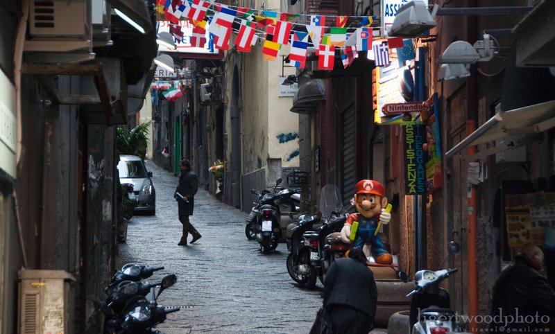 Mario hanging out in the 'bad' part of town