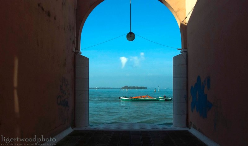 a glimpse of the wild waters outside the peaceful city of Venice