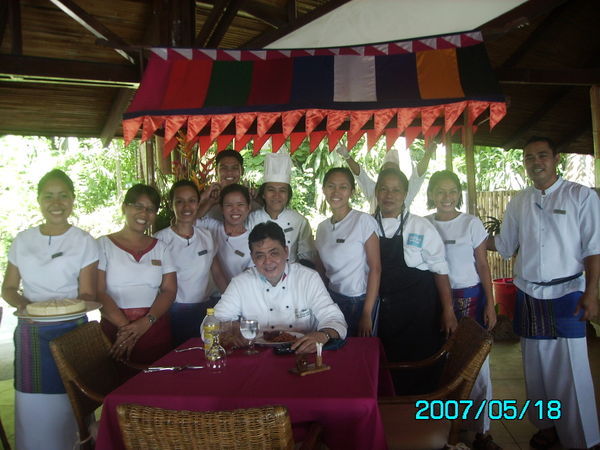 The restaurant crew and their Chef