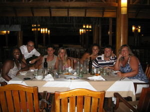 Dinner with the snorkelling crew