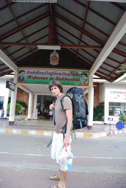 Michael at Sukhothai Bus Station