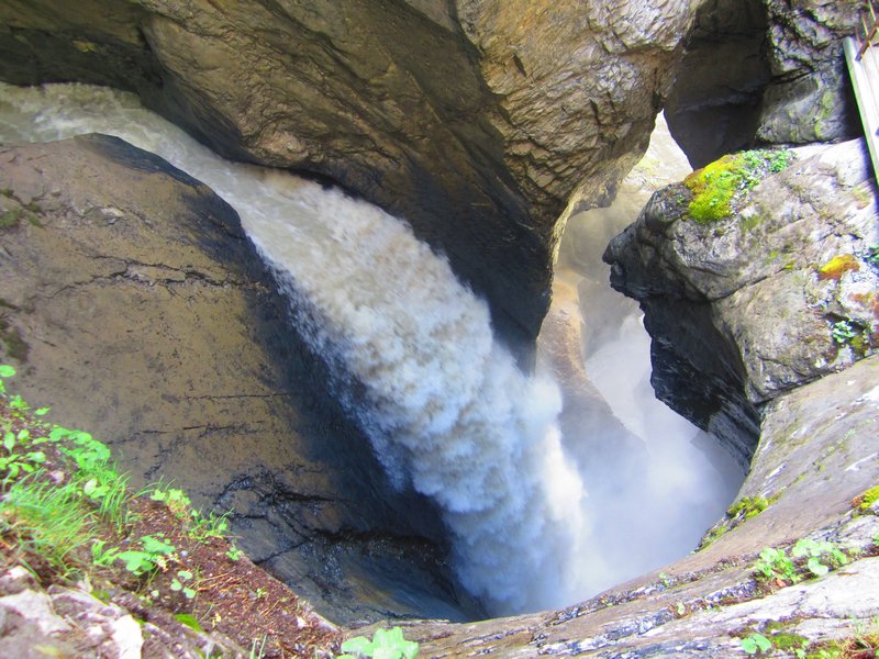 The thunderous waters carving Trummelbach Falls