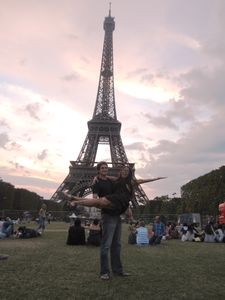 Sunset at Eiffel Tower