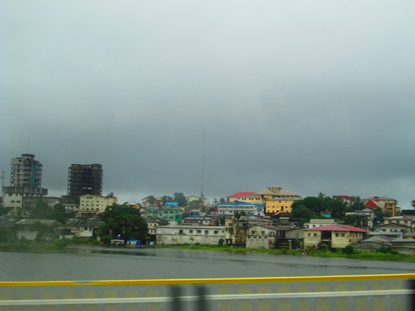 Crossing bridge in Monrovia
