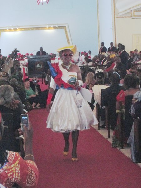 Ms. Liberia...walking down the aisle again with everybody else