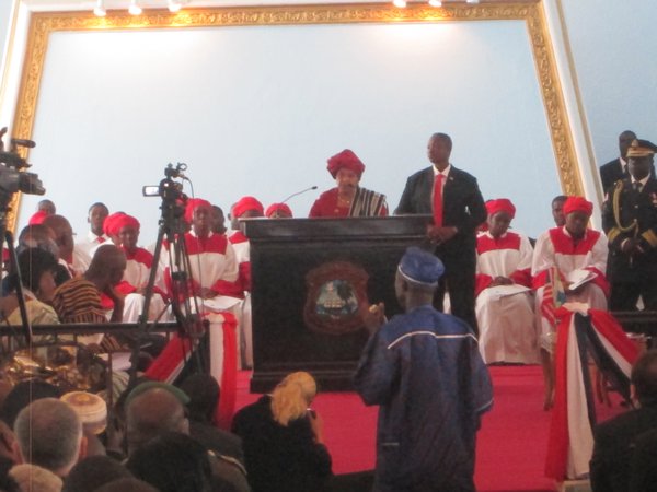Her Excellency Ellen Johnson Sirleaf addresses the group