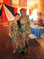 This lady and I were wearing similar lappa print dresses!