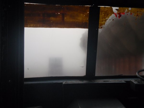 Shady bus ride back.  So foggy!