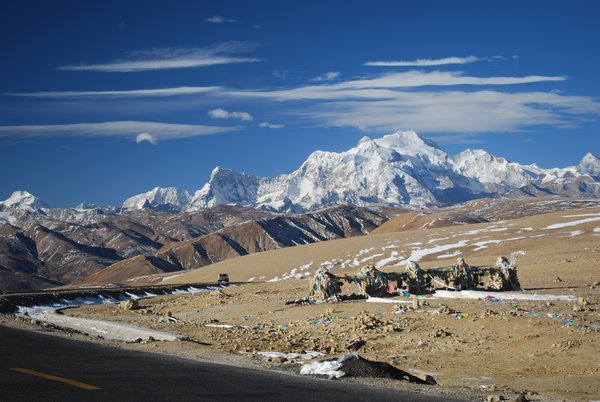 view of everest from the north