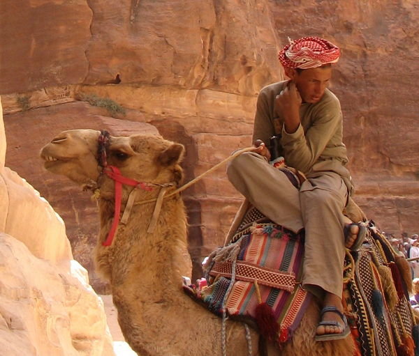 Bedouin boy on his camel