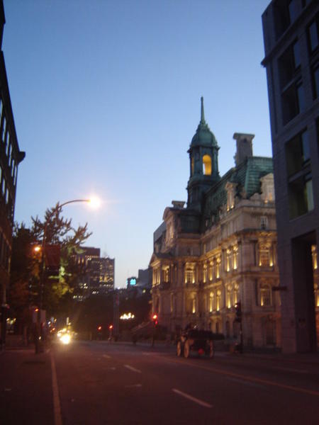 Evening streets in Old Montreal