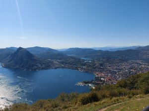 View of Lugano from Mont Bre