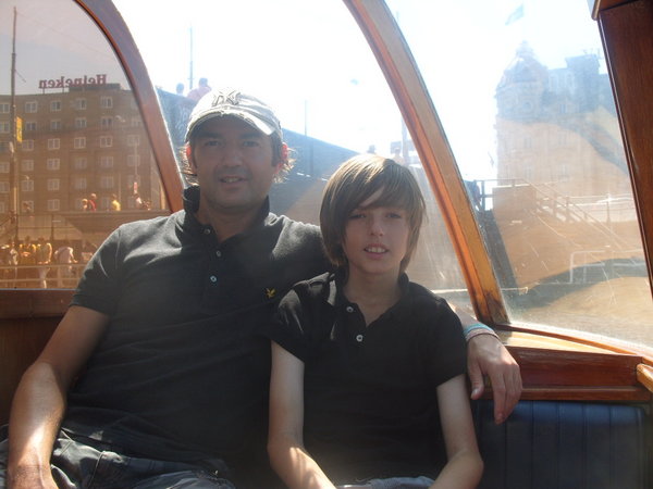 Me and Harry on a canal boat cruise
