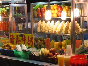 Fruit stands at Night market