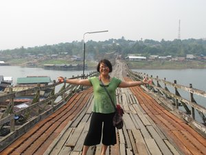lilan over the Wang Kha bridge