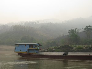 River boat along Mekong River